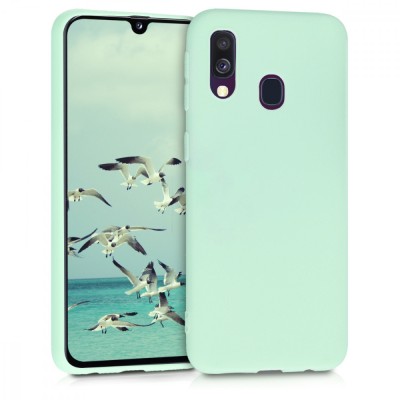 Husa pentru Samsung Galaxy A40, Silicon, Verde, 48547.50 foto