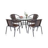 Set mobilier de grădină Lund 4+1 maro