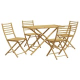 Cumpara ieftin Set mobilier de gradina, 5 piese, bambus