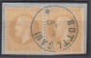 ROMANIA 1872 LP 38 f CAROL I PARIS VALOAREA 25 BANI PERECHE STAMPILA BOTOSANI, Stampilat