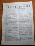 Curierul liceului 30 noiembrie 1912-inmormantarea lui caragiale,mozart,napoleon