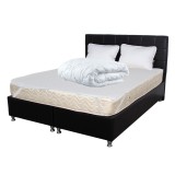 Set Saltea ortopedica cu arcuri, Super Ortopedica Sofia, 140x200x20cm, fermitate medie, plasa arcuri tip Bonell, fata vara-iarna, sistem aerisire cu b