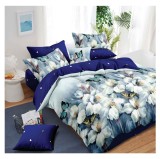 Cumpara ieftin Lenjerie pat dublu,bumbac finet,6 piese,cearceaf cu elastic 180x200cm, cearceaf pilota 200x230cm, 2 fete de perna 50x70, 2 fete de perna 70x70-A1118