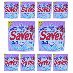 10 x Savex automat 2in1 Color, Detergent pentru haine colorate, 10 x 300g