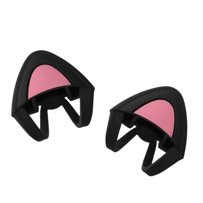 Set 2 Protectii anti-alunecare Kwmobile pentru casti, Negru/Roz, Silicon, KWM000017SD002C foto