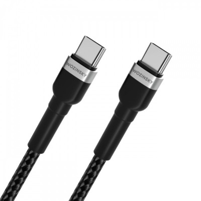 Cablu Date si Incarcare USB-C - USB-C WZK WNBCC2, 65W, 2m, Negru foto