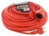 Prelungitor alimentare KEL 3x2,5mm2 40m 16A cu 1 priză roșie