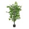Planta artificiala, ficus cu ghiveci, verde, 135 cm