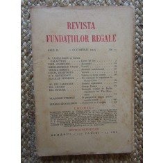 Revista Fundatiilor Regale - Anul II 1 OCTOMBRIE 1935 Nr. 10