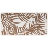 Cumpara ieftin Covor de exterior, maro si alb, 80x150 cm, design reversibil