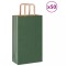 vidaXL Pungi de h&acirc;rtie 50 buc cu m&acirc;nere verde 21x11x36 cm