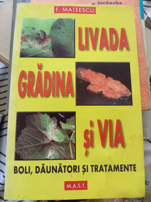 F. Mateescu - Livada, grădina și via. Boli, dăunători și tratamente