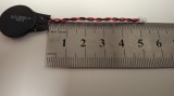 Baterie bios Laptop, CR2032, 1ST55, 3V, 220mAh, CDA 61, 5.5cm, rosu si negru, conector Molex 51021, 1,25 mm, 2 pini
