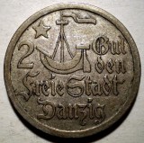 C.261 DANZIG 2 GULDEN 1923 ARGINT RARA