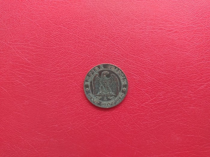 FRANTA - Moneda 5 CENTIMES 1861 ( bronz )