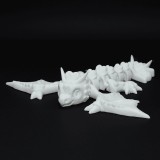 Dragonița Fluffy Articulată 3D, de pictat - 14 cm