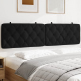 VidaXL Pernă tăblie de pat, negru, 200 cm, catifea