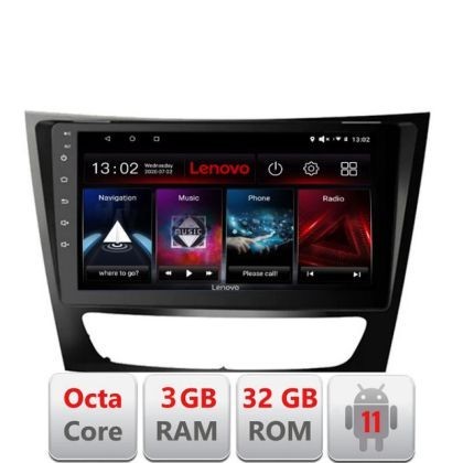 Navigatie Mercedes W211 W219 D-090 Octa Core cu Android Radio Bluetooth Internet GPS WIFI DSP 3+32 GB 4G KIT-09 LENOVO LITE CarStore Technology