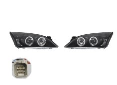 Set faruri tuning FORD MONDEO (B4Y/B5Y/BWY), 10.2000-03.2007, Taiwan, partea stanga+dreapta, H1+H1; manual; negru, transparent;