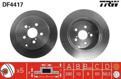 TRW DF4417 Disc frana foto