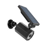 Lampa solara, tip camera video, cu senzor de miscare, lumina LED, telecomanda, acumulator, negru