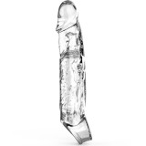 Extensie Penis Transparenta 19cm Get Real Justforme, Prelungire Peniana TPE, Diametru 3.5cm