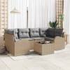 VidaXL Set de canapele pentru grădină 7 pcs Bej 55 x 55 x 37 cm 3345940