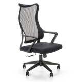 Scaun birou cu mesh Hm Loreto, ergonomic, suport lombar, baza polipropilena, mecanism de balans, inaltime reglabila, material respirabil, 100 kg, negr