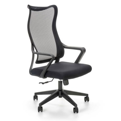 Scaun birou cu mesh Hm Loreto, ergonomic, suport lombar, baza polipropilena, mecanism de balans, inaltime reglabila, material respirabil, 100 kg, negr foto