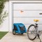 vidaXL Remorcă de bicicletă animale companie, albastru, oxford/fier 93967
