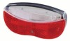 Stop bicicleta Cribo cu 2 LED-uri rosii super bright, 2 x 0.2W, prindere pe portbagaj, vizibilitate 1000 m