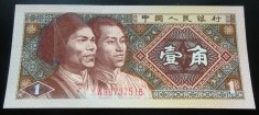 Bancnota 5 JIAO - CHINA, anul 1980? * Cod 223 A ---- UNC foto