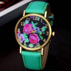 Ceas de dama Flowers Dream - verde foto