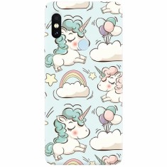 Husa silicon pentru Xiaomi Mi 8 SE, Unicorns And Clouds foto