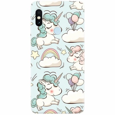 Husa silicon pentru Xiaomi Mi A2, Unicorns And Clouds foto