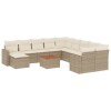 Set canapele de gradina cu perne, 12 piese, bej, poliratan