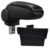 Cotieră pentru &Scaron;koda Octavia 3 III (11.2012-) negru piele ecologica cu cusatura alba ()