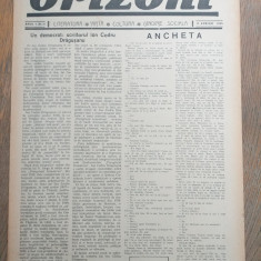 AVANGARDA, Ziarul "Orizont", 1945, Director Sasa Pana, nr 11