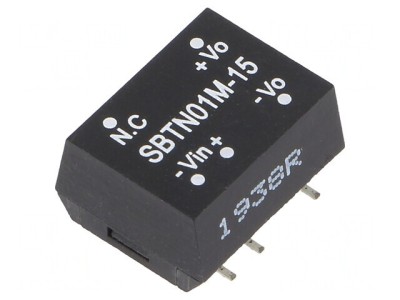 Convertor DC/DC 1W 10.8-13.2V la 15V 6.7-67mA foto