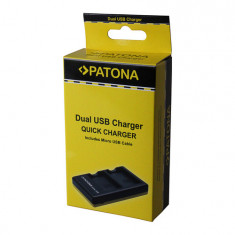 Olympus Li40B, Li-40B incl. Cablu Micro-USB Dual Quick baterie / încărcător de baterie - Patona