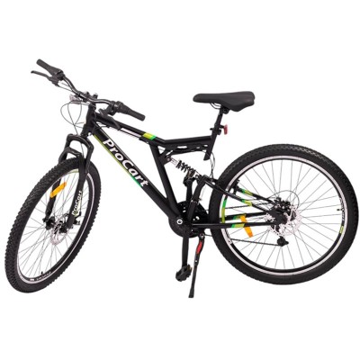 Bicicleta MTB full suspension, roti 26 inch, 21 viteze, frane mecanice pe disc, cric, far si stop foto