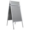 Stand afiș publicitar A1, cu antet, aluminiu