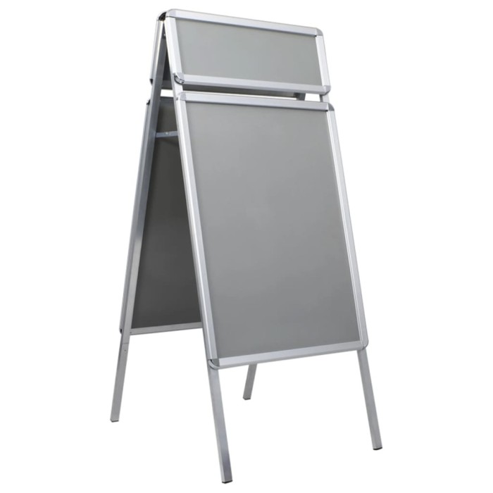 Stand afiș publicitar A1, cu antet, aluminiu