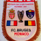 Fanion fotbal FC BRUGGE - AS MONACO (Cupa Campionilor 1988)