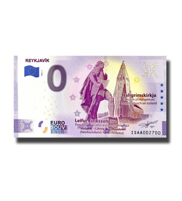 !!! RARR : 0 EURO SOUVENIR - ISLANDA , REYKJAVIK - 2022.1 - UNC foto