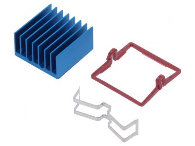 Radiator Extrudat cu Aripioare BGA Albastru 23mm x 23mm foto