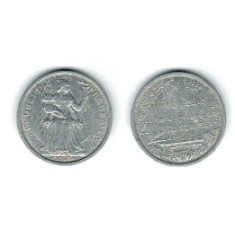 Polynezia Franceza 1965 - 2 francs, circulata