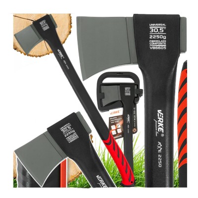 Topor universal pentru tamplarie, maner cauciucat din fibra de sticla, lungime 76 cm greutate 2250G, Verke foto