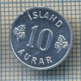 AX 243 MONEDA - ISLANDA - 10 AURAR -ANUL 1971 -STAREA CARE SE VEDE
