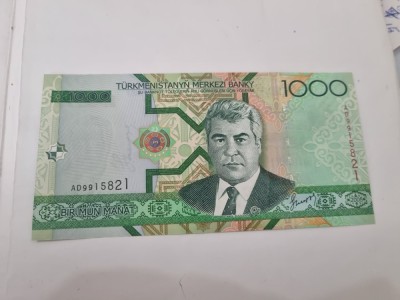 BANCNOTA TURKMENISTAN 1000 M 2005 foto